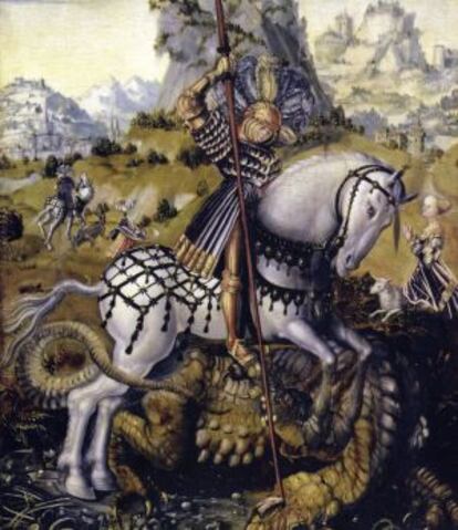 Sant Jordi matant el drac, de Lucas Cranach el Vell.