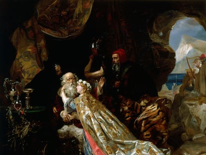 Pintura de El rey Lear y Cordelia, de Edward Matthew Ward.