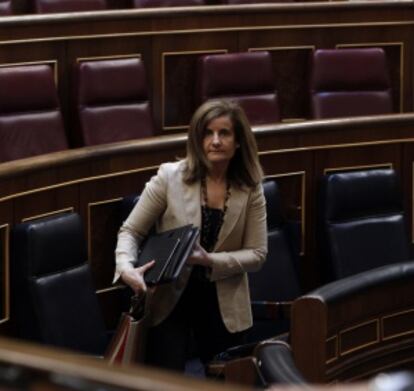 La ministra de Empleo, Fátima Bañez, en el Congreso.