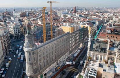 Vista del los edificios de la Operaci&oacute;n Canalejas en febrero. 