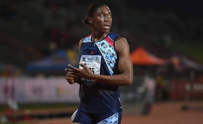 Caster Semenya, tras correr la final de los 1.500m en Johannesburgo.