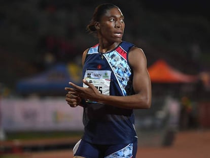 Caster Semenya, tras correr la final de los 1.500m en Johannesburgo.