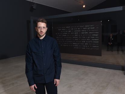 Lawrence Abu Hamdan, en la entrega del premio Turner en 2019 en Margate, Inglaterra.