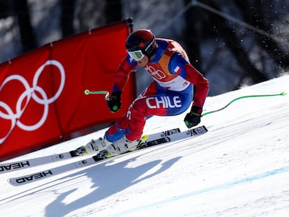 El esquiador chileno Henrik Von Appen, durante las Olimpiadas de invierno de 2018, en Pyeongchang (Corea del Sur).