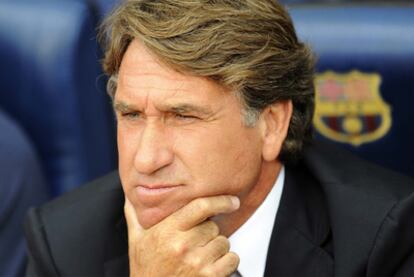 El entrenador del Hércules, Esteban Vigo