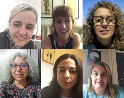 De izquierda a derecha y de arriba a abajo: Gemma, Marta, Betty, Mónica, Marta G. y Mercedes.