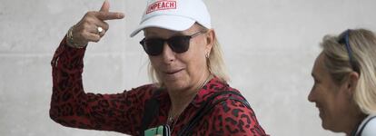 Navratilova, a su llegada a los estudios de la BBC en Londres, el pasado 30 de junio.