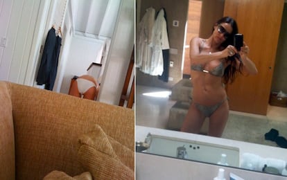 Demi Moore y Ashton Kutcher se convirtieron en una de las primeras parejas de famosos en compartir su vida privada en las redes sociales. En 2009, el actor compartió una imagen de su mujer en ropa interior de espaldas en su cuenta de Twitter si que ella lo supiese.