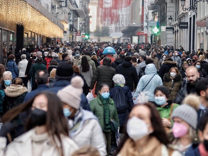 Vista de la madrileña calle de Preciados, el pasado 7 de diciembre.