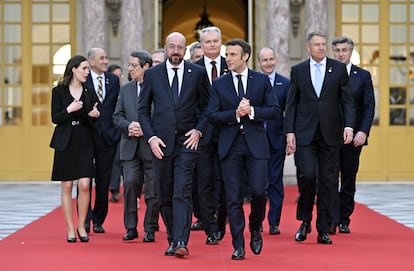 Cumbre de la Unión Europea en Versalles.