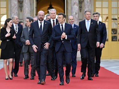 Cumbre de la Unión Europea en Versalles.