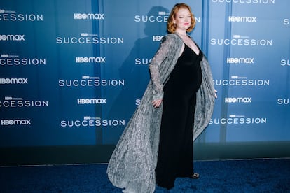 Sarah Snook at the season 4 premiere of "Succession" held at Jazz at Lincoln Center on March 20, 2023 in New York City. (Photo by Nina Westervelt/Variety via Getty Images)