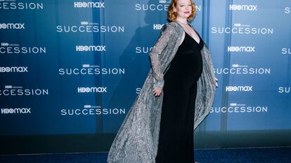 Sarah Snook at the season 4 premiere of "Succession" held at Jazz at Lincoln Center on March 20, 2023 in New York City. (Photo by Nina Westervelt/Variety via Getty Images)