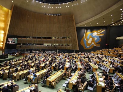 Plenário da Assembleia Geral das Nações Unidas.