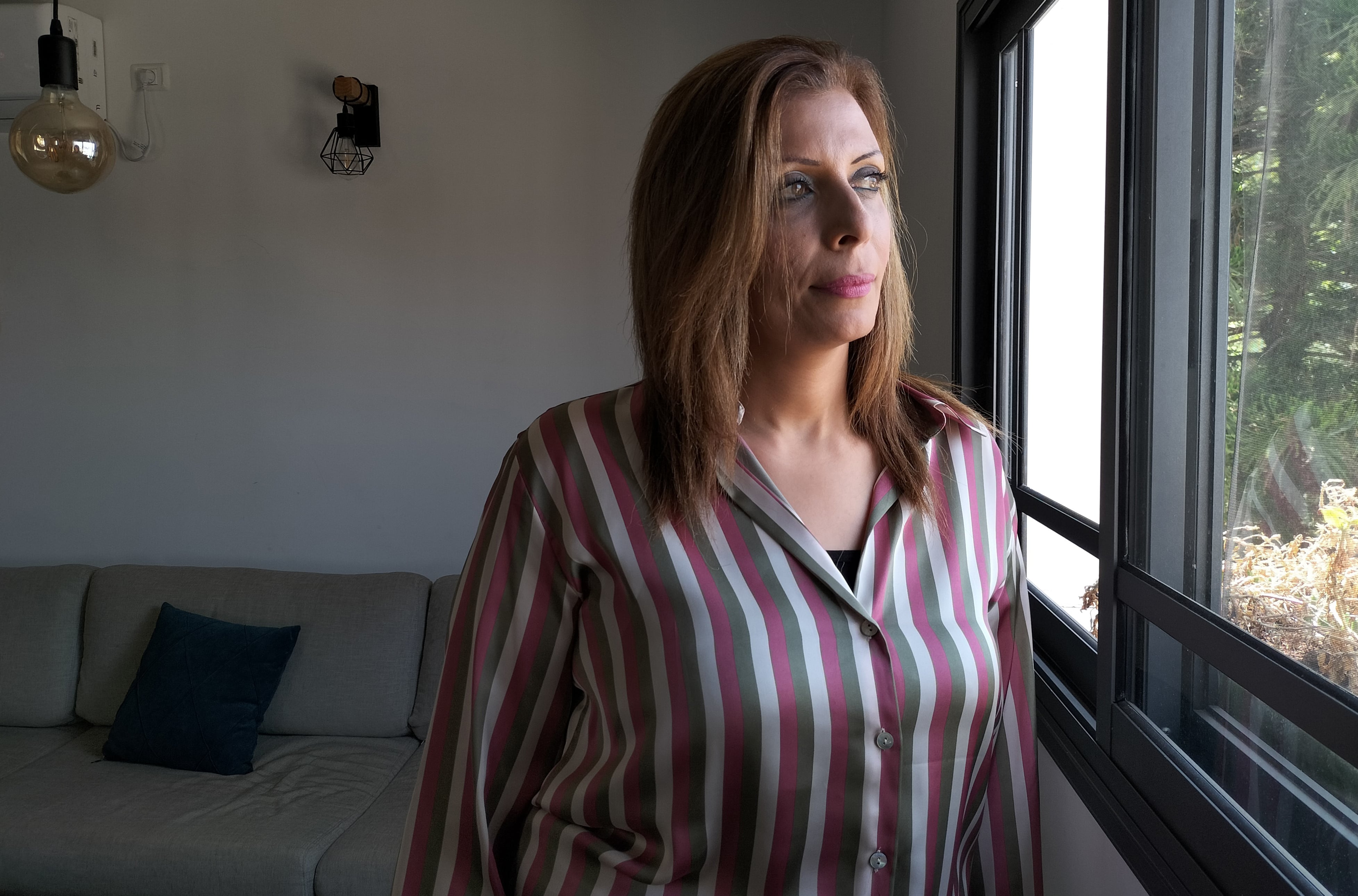 Sabrin Masarwa, en su casa en la localidad israelí de Taibe en 2024.