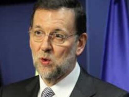 El presidente del Gobierno, Mariano Rajoy, ofrece una rueda de prensa tras la cumbre de los jefes de Estado y Gobierno de la UE en Bruselas