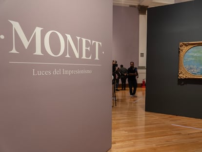 Exposición de Claude Monet y el impresionismo en el Museo Nacional de Arte, en Ciudad de México.