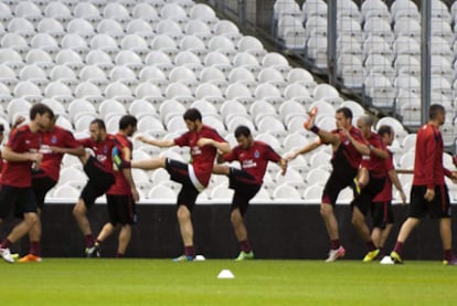 El Trabzonspor entrenó ayer en San Mamés.