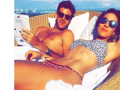 Juan Martín del Potro junto a Jimena Barón.