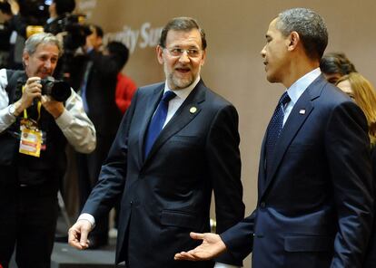 Obama y Rajoy, durante su encuentro en la cumbre de Seúl.