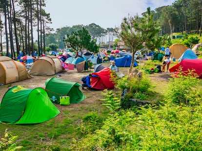 'Camping' de las Islas Cíes, en Pontevedra.