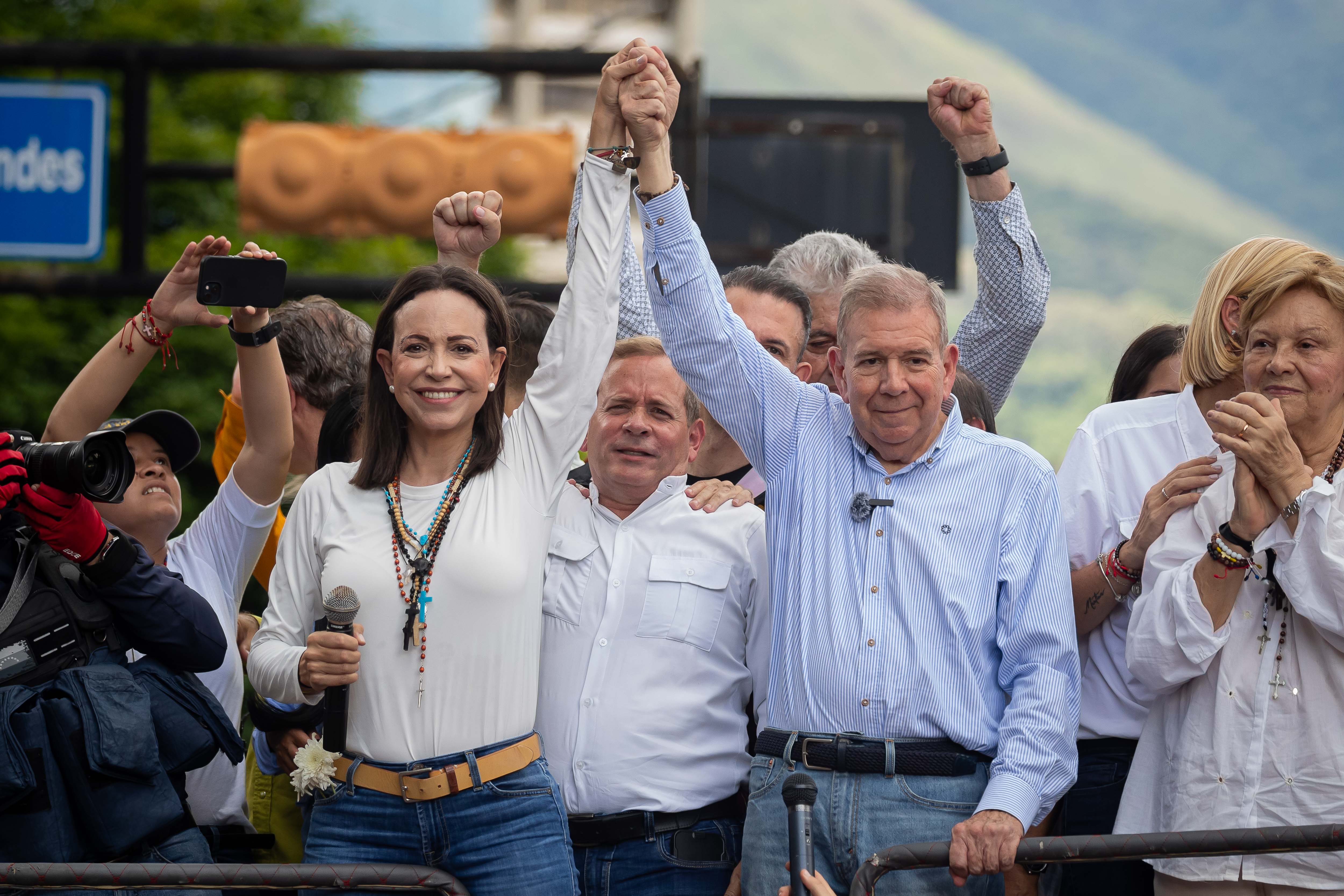 María Corina Machado y Edmundo González convocan una manifestación en Caracas el domingo