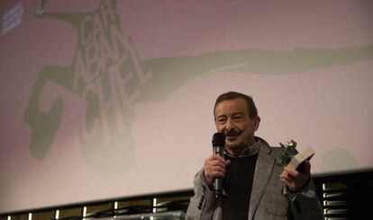 El actor sevillano recibe el premio 'Puerta de Toledo' por toda su carrera en la 36 Semana del Cine de Carabanchel.
