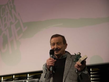 El actor sevillano recibe el premio &#039;Puerta de Toledo&#039; por toda su carrera en la 36 Semana del Cine de Carabanchel.