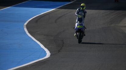 Valentino Rossi, en el circuito de Jerez.