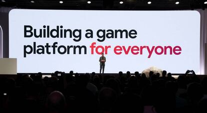 El director general de Google, Sundar Pichai, en la presentación de Stadia en San Francisco.