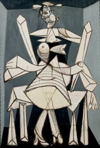 'Mujer sentada en un sillón (Dora)' (1938), part of the show 'Picasso Black and White.'