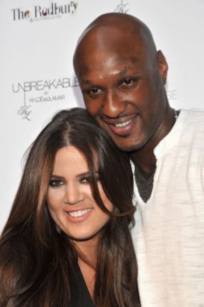 Khloé Kardashian y Lamar Odom en un evento en Los Ángeles en 2011.