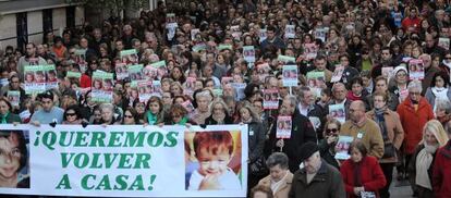 Manifestación en Huelva en apoyo a la familia de Ruth y José.