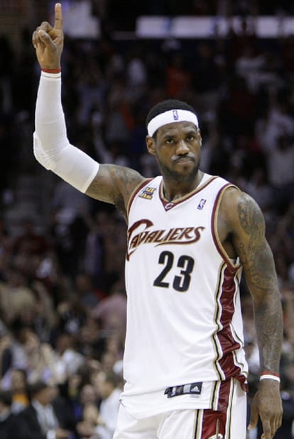 LeBron James, en su partido frente a los Celtics.