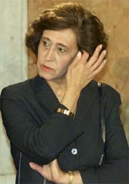 La ministra de Hacienda, Manuela Ferreira Leite, en 2002.