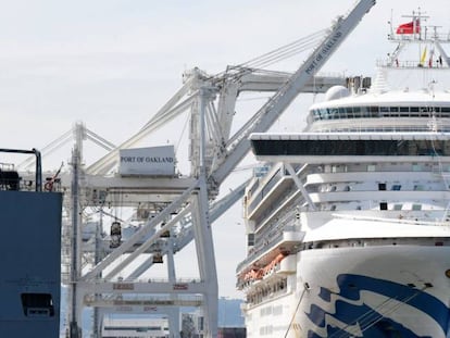 El crucero 'Grand Princess', en Oakland (California, EE UU).