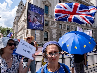 Manifestantes en contra del Brexit. Getty Images.