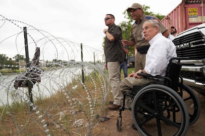 Greg Abbott, gobernador de Texas en la frontera