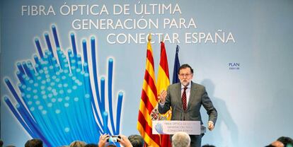 El presidente del Gobierno, Mariano Rajoy, ayer en Teruel.