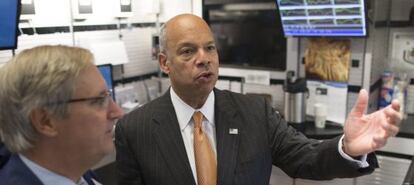 El secretario de Seguridad Interior, Jeh Johnson, el 30 de octubre en la Bolsa de Nueva York.