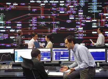 Centro de control del sistema eléctrico español de Red Eléctrica en sus instalaciones de Alcobendas (Madrid).