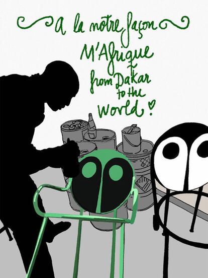 Colección M'Afrique de Moroso en la que Gala Fernández ilustró varias sillas.