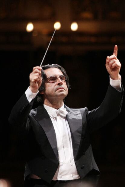 Riccardo Muti, en Roma, durante su reaparición.