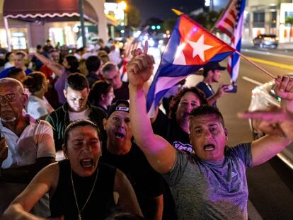 Cubans in the United States joined the protests after the demonstrations in Santiago, Cuba.