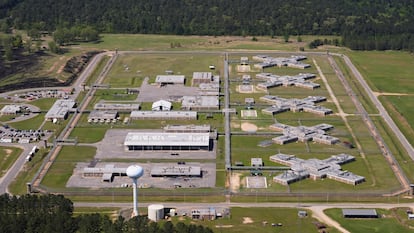 Vista del Centro Correccional Winn, en Louisiana Winnfield, en abril de 2025.