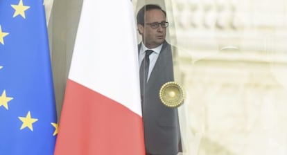 François Hollande, tras el Consejo de Ministros.