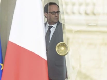 François Hollande, tras el Consejo de Ministros.