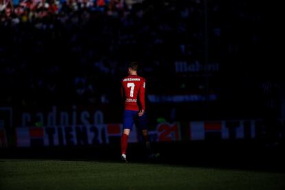 Antoine Griezmann e en el Calderón durante el partido contra el Rayo (1-0). 