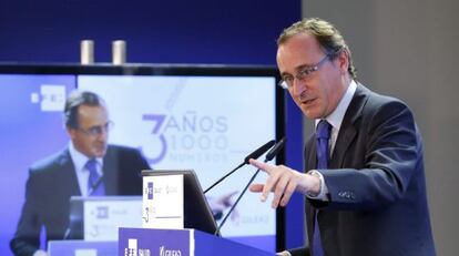 El ministro de Sanidad, Alfonso Alonso, durante su intervención en el acto de EFEsalud.