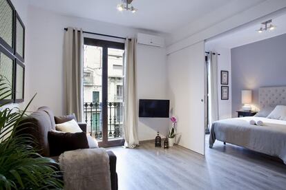 Imagen de un apartamento turístico del Eixample, en Barcelona.